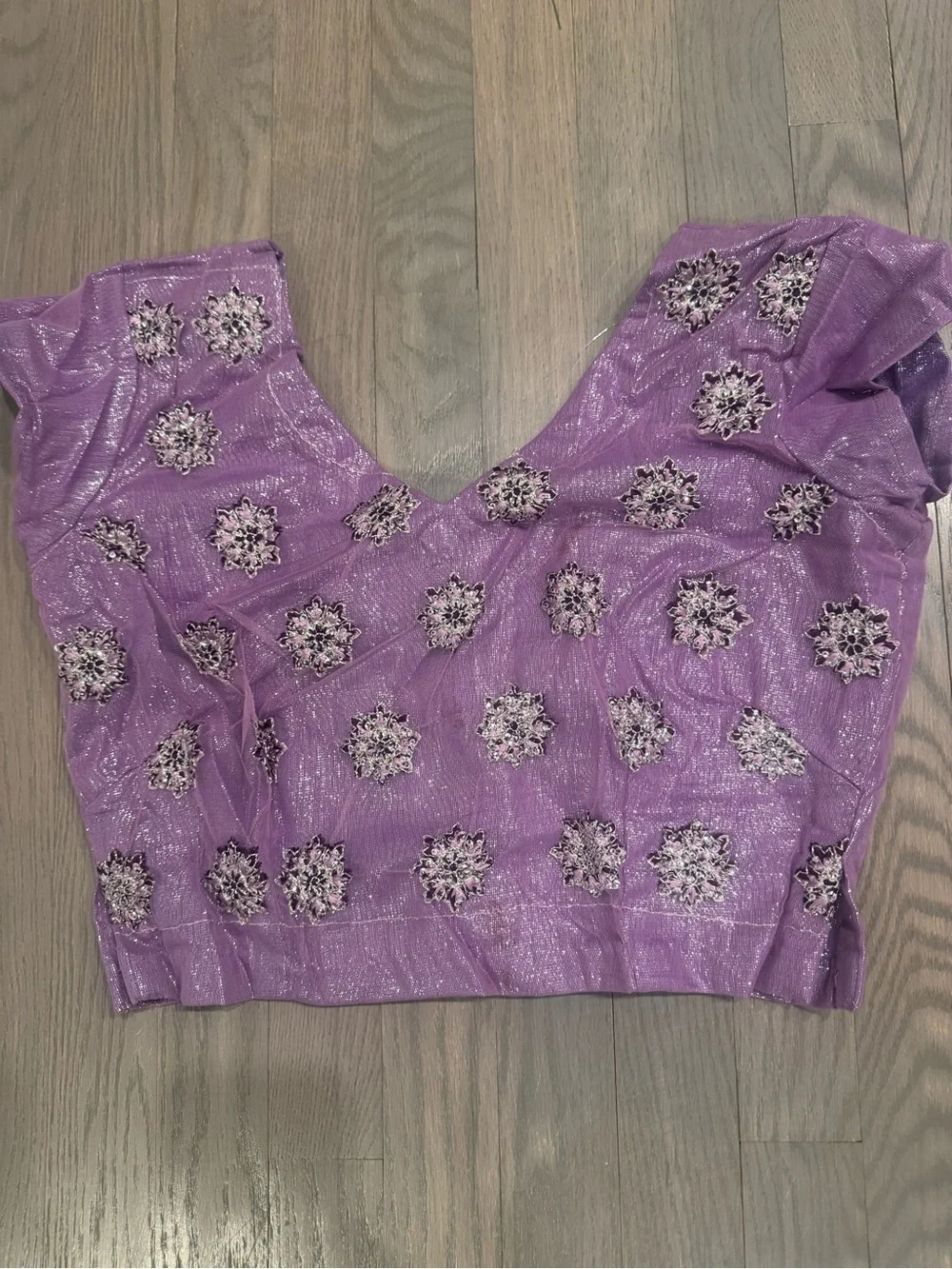 Lavender Purple Embroidered Lehenga Set w/ Matching Blouse & Dupatta